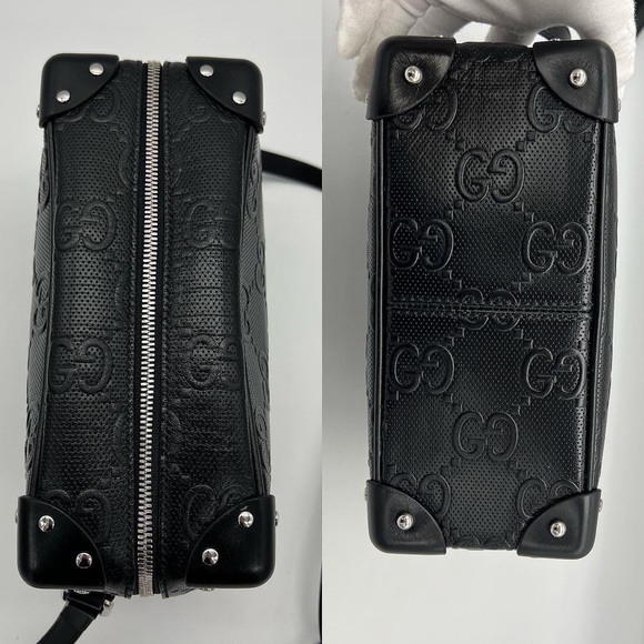 ❌SOLD❌Authentic Gucci GG embossed leather trunk bag - Picture 8 of 16